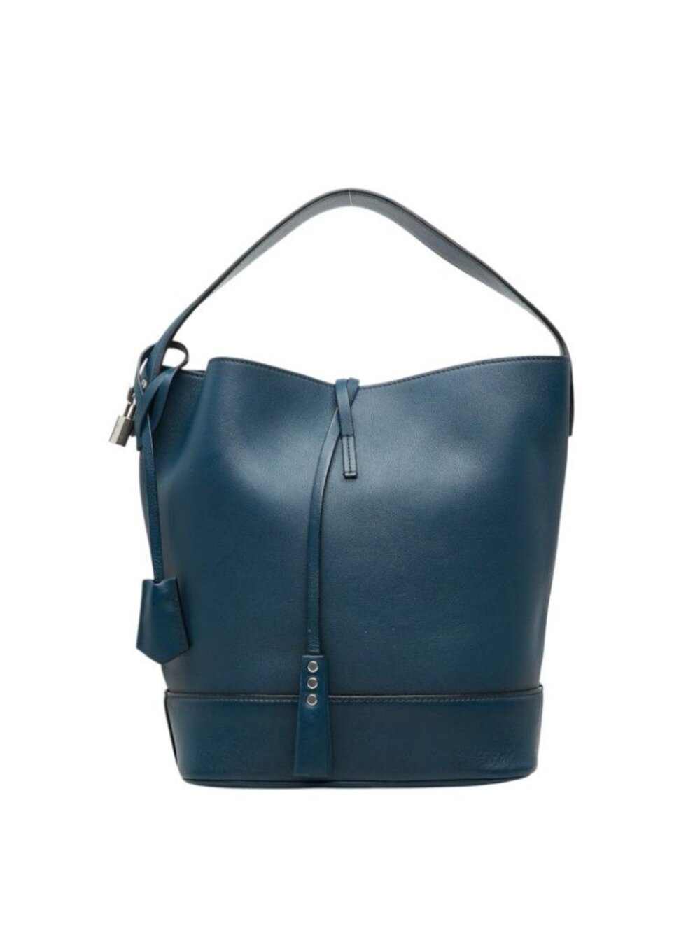 Louis Vuitton Cuir Nuance Shoulder Bag Navy Leather